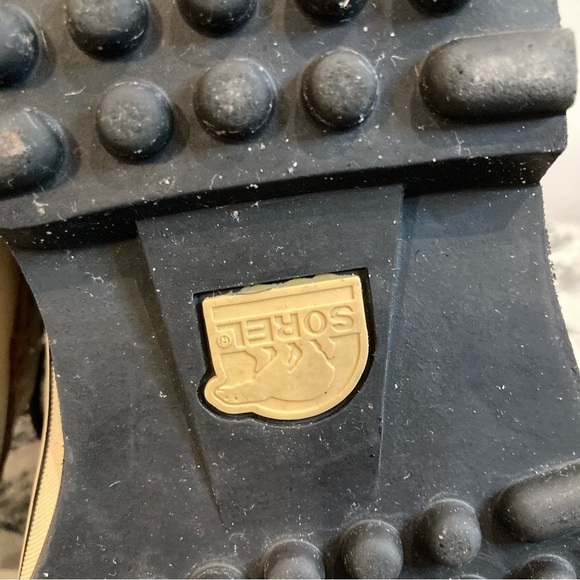 SOREL Sz 4 Caribou Leather and  Rubber Wool Lining Waterproof Boots - Picture 9 of 14